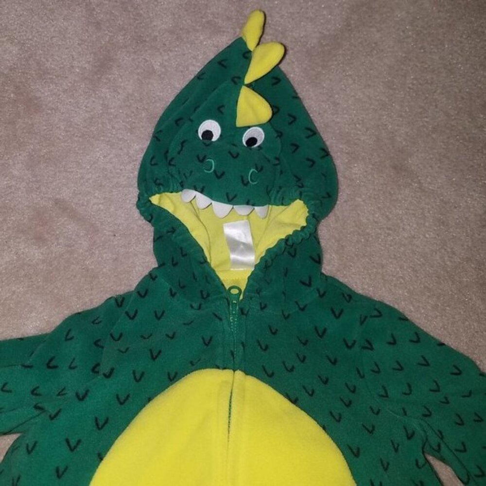 Carter's Green Dinosaur Halloween Costume Baby 6-9 Months Dragon Jacket Pants - Picture 3 of 11